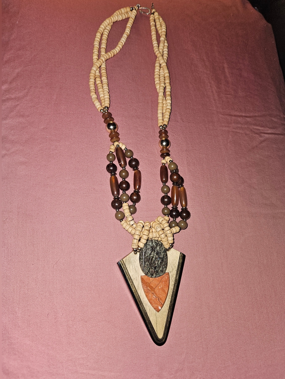 Lee Sands Nephrite Jade Arrowhead Pendant Necklace